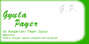 gyula payer business card